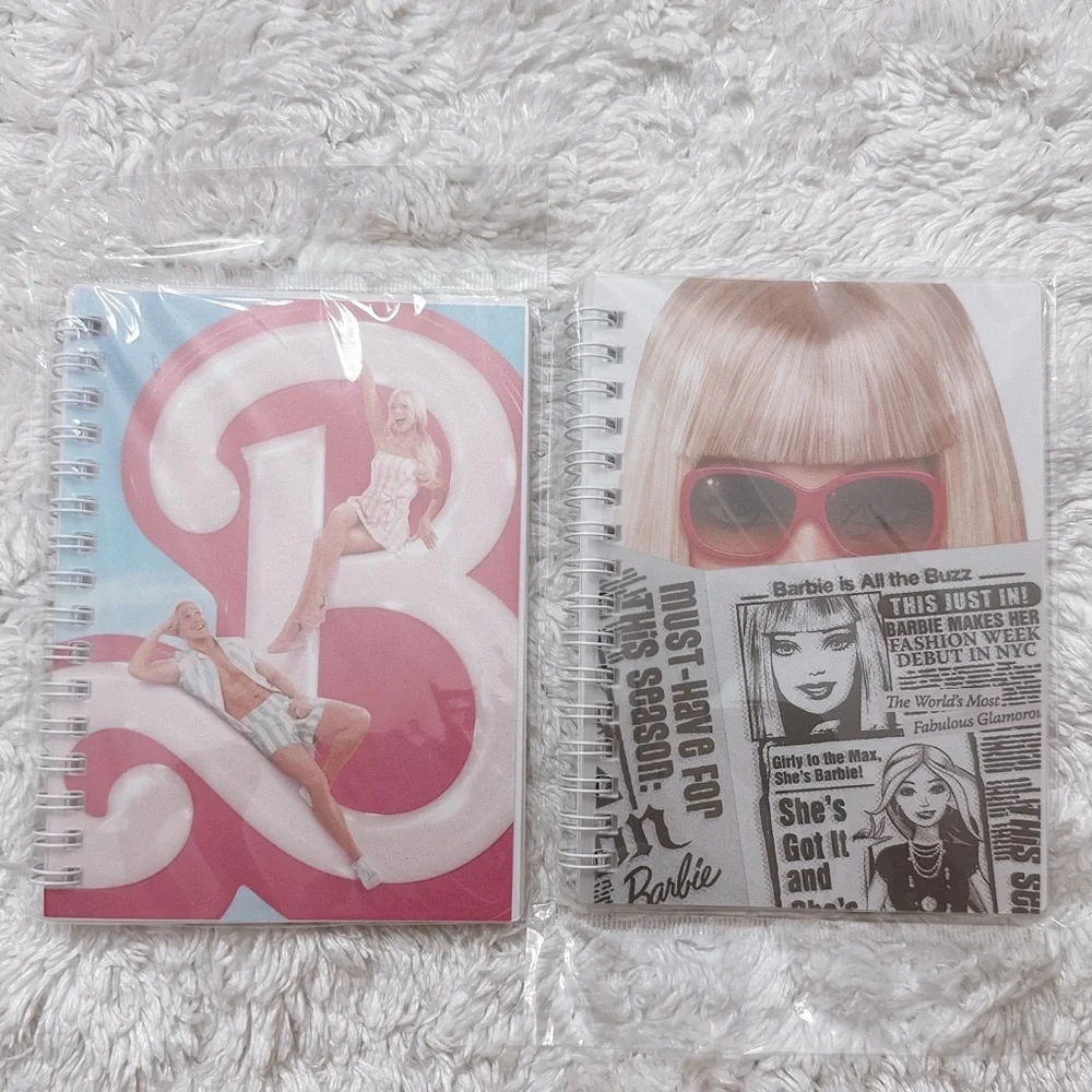 Barbie Mini Notebook Set – 2-Pack | Movie Poster + Magazine Cover Design 📝💖